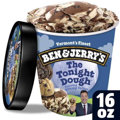 Ben & Jerry's The Tonight Dough Caramel And Chocolate Ice Cream Pint 16 Oz