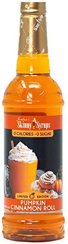 Jordan's Skinny Syrups Pumpkin Cinnamon Roll, Sugar Free Coffee Flavoring Syrup, 25.4 Ounce Bottle