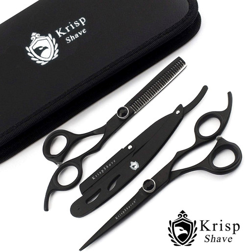 Stainless Steel Barber Adults Kids Hairdressing Haircutting Scissors Shears Set Kit (6 Inch)
