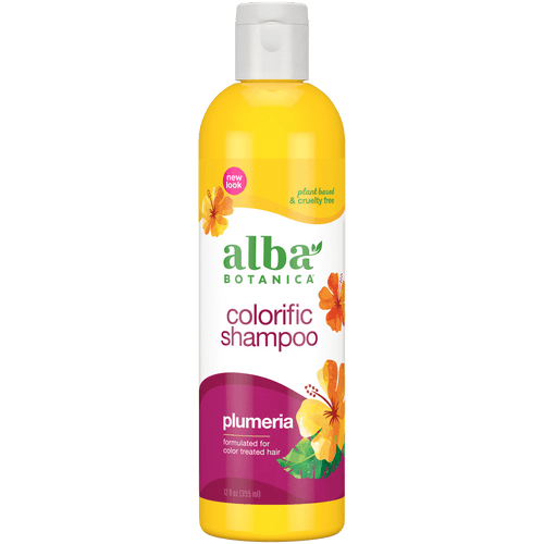 Alba Botanica Hawaiian Natural Shampoo Colorific Plumeria - 12 Fl Oz