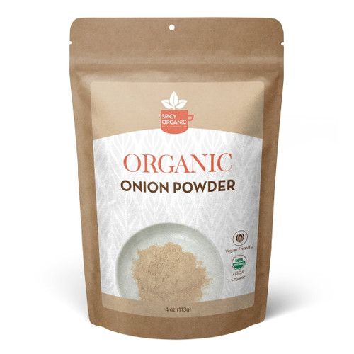 Spicy Organic Onion Powder 4 Oz - 100% Usda Organic, Non-gmo Onion Powder Seasoning