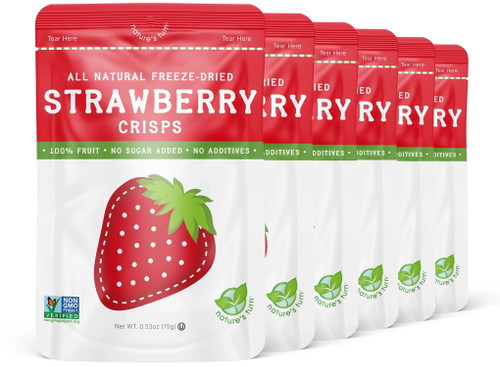 Nature's Turn Freeze-dried Fruit Snacks - Strawberry Crisps - Perfect For School Lunches Or An On-the-go Snack - No Sugar Added, Non Gmo, Gluten Free, Nothing Artificial
