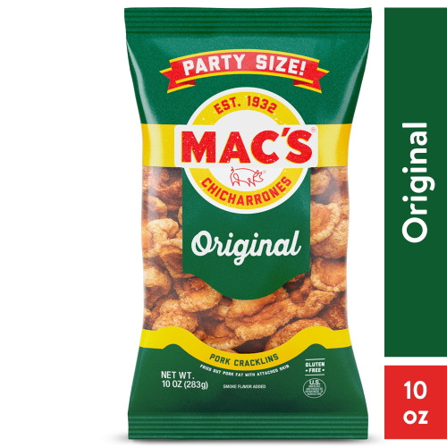 Mac's Original Pork Cracklins, Party Size, 10 Oz