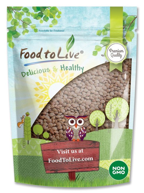Whole Red Lentils, Non-gmo Verified, 0.5 Pounds — Sproutable, Kosher, Raw, Vegan — By Food To Live