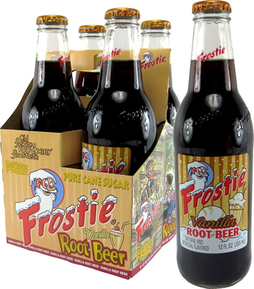 Frostie Vanilla Root Beer Premium Soda, Glass Bottle, Quantity Of 4