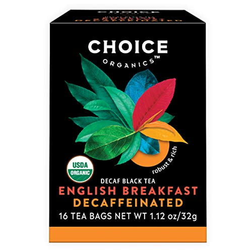 Choice Organics - Decaffeinated English Breakfast Tea (1 Pack) - Organic Black Tea - 16 Tea Bags