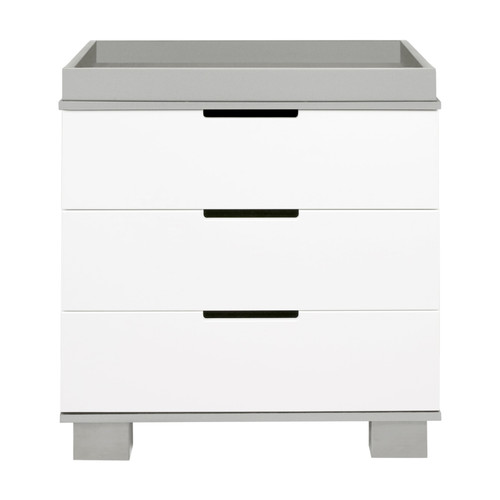 Babyletto Modo 3-drawer Changer Dresser With Removable Changing Tray In Grey And White