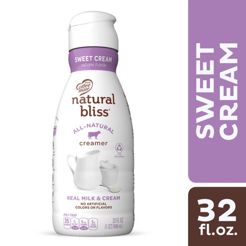 Nestle Coffee Mate Natural Bliss Sweet Cream All Natural Liquid Coffee Creamer, 32 Fl Oz