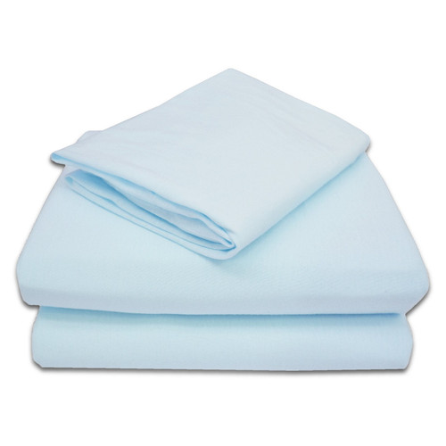 American Baby Company 100% Natural Cotton Jersey Knit Toddler Sheet Set, Blue, Soft Breathable, For Boys And Girls