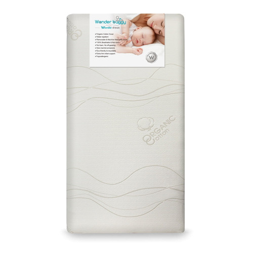 Wonder Dream Toddler Crib Mattress Organic Cotton,100% Breathable,no Voc's, Water Repellent Hypoallergenic