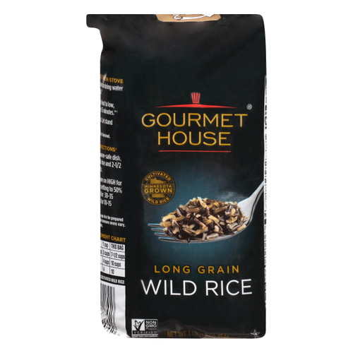 Gourmet House Cultivated Wild Rice, Long Grain Rice, 1 Lb Bag
