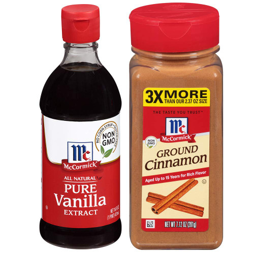 Mccormick Holiday Bundle Pure Vanilla Extract 16 Fl Oz, Ground Cinnamon 7.12 Oz