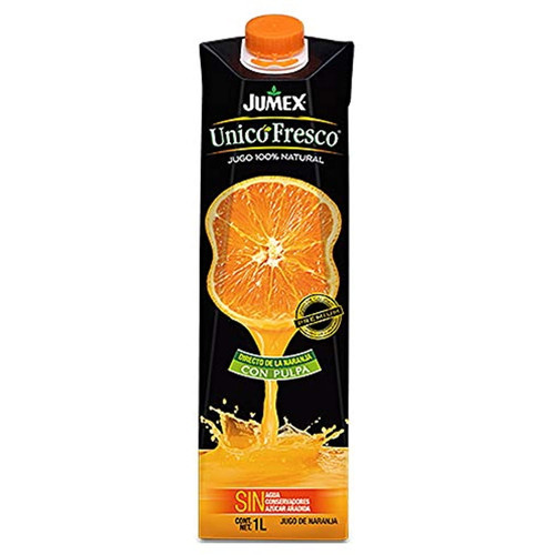 100% Natural Delicious Orange Juice With Pulp Jumex Unico Fresco Brand 34 Fl Oz