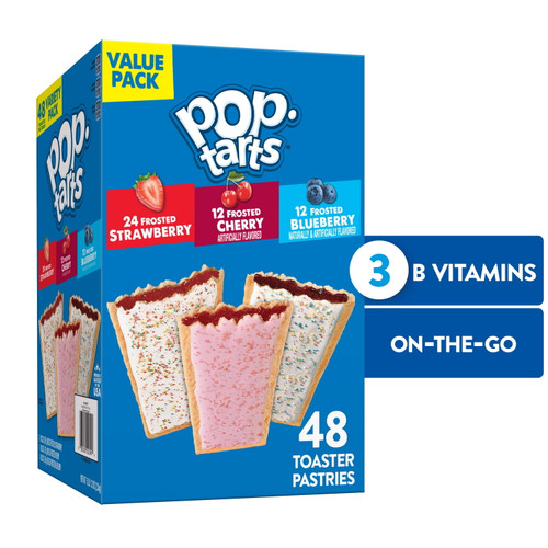 Pop-tarts Toaster Pastries, Variety Pack, 48 Ct, 81.2 Oz, Box