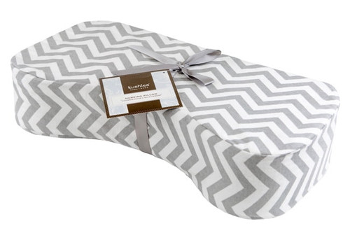 Kushies Nursing Pillow Chevron Grey