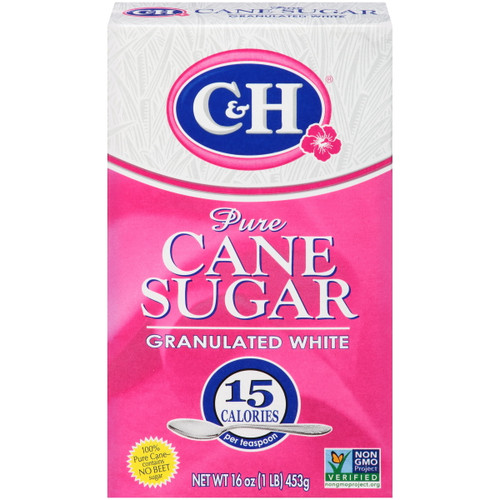 C&h Premium Pure Cane Granulated Sugar, 1 Lb Box