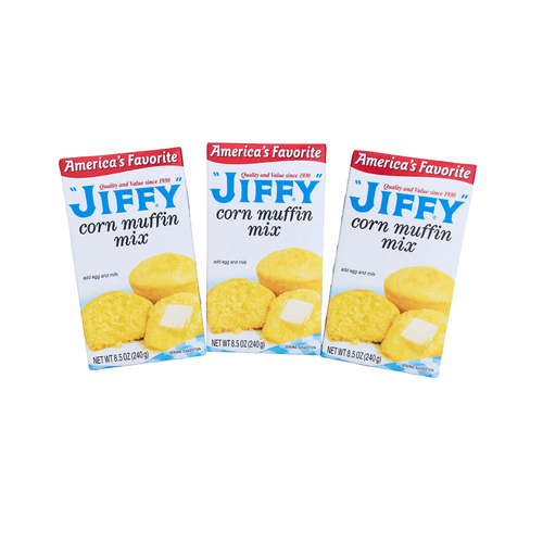 Jiffy Corn Muffin Cornbread Mix, 8.5 Ounce Boxes, 3 Pack