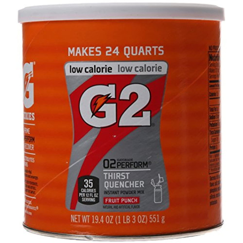 Gatorade Perform G2 02 Perform Thirst Quencher Instant Powder Fruit Punch Drink 19.4 Oz. (1 Each)
