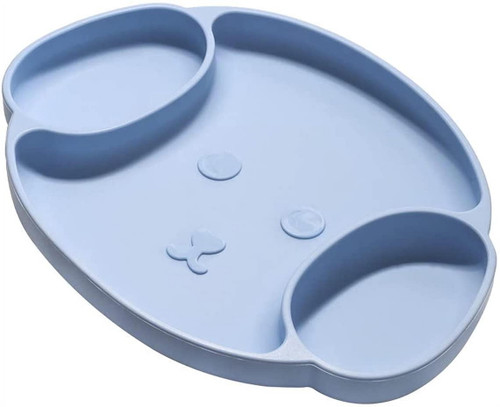 Silicone Divided Baby Toddler Plates, Suction Plates For Babies, Silicone Placemats For Kids, Bpa Free, Fits Most Highchair Trays, Microwave(yellow)