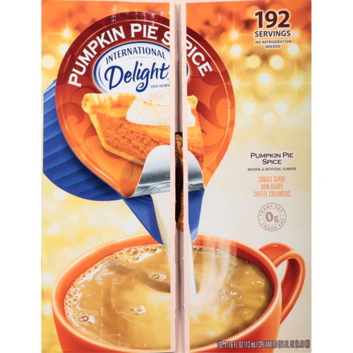 International Delight Single Servings Pumpkin Pie Spice Creamer Cups 192/carton