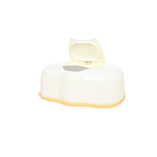 High Quality Wet Tissue Box With Cover Plastic Portable Button Pop-up Baby Wipes Napkin Storage Box Tissue Holder For Holding 50-80 Wipes Home Living Room Accessories (yellow)
