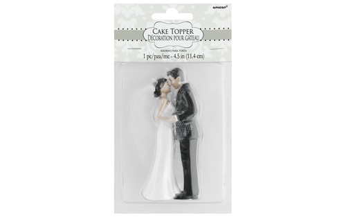 Amscan Collection Bridal Cake Topper 4 1/2" Bride & Groom