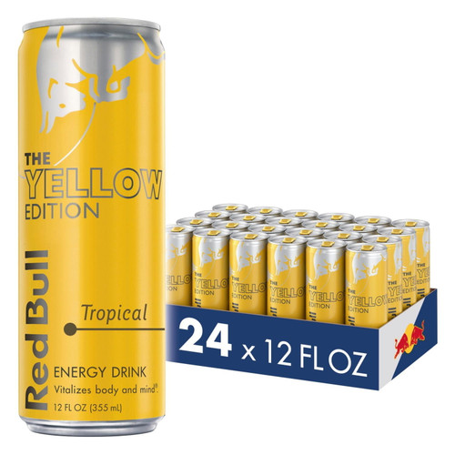 Red Bull Energy Drink, Tropical, 12 Fl Oz (24 Pack)