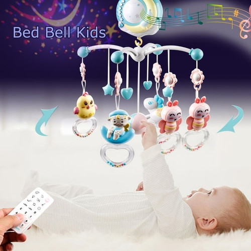English Songs Musical Baby Crib Mobile With Projection Music Box Rattle Bed Bell Toys For 0-18 Months (without )