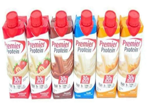 Premier Protein Shakes 6 (11 Oz.) Pack Vanilla, Chocolate, Caramel & Strawberry Cream