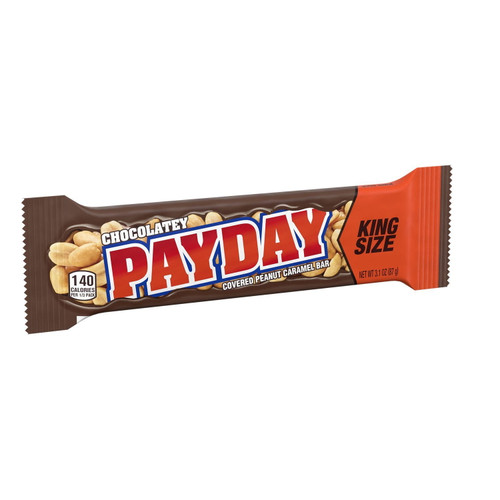 Payday, Chocolatey Peanut Caramel King Size Candy, 3.1 Oz, Bar