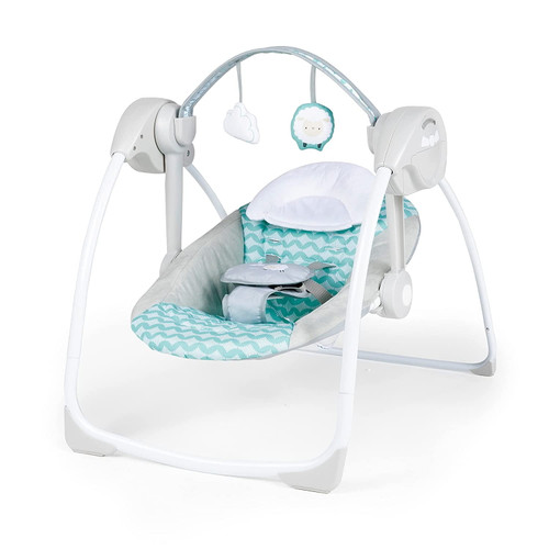 Ity By Ingenuity Swingity Swing Easy-fold Portable Baby Swing, Goji, Blue