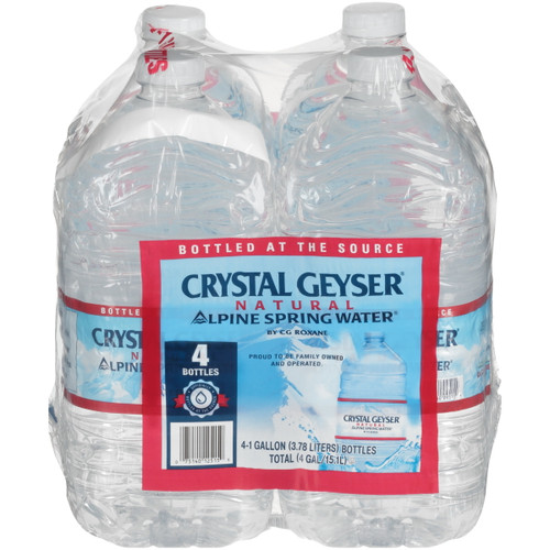 Crystal Geyser® Natural Alpine Spring Water® 4-1 Gal Bottles