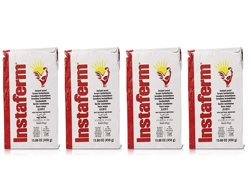 Instaferm Red Instant Dry Bakers Yeast - 4 Pack