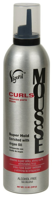 Vigorol Curling Moisturizing Spray Hair Styling Mousse With Vitamin E, 12 Oz
