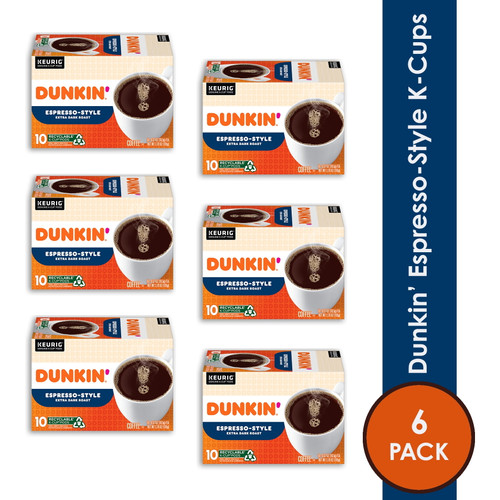 Dunkin' Espresso-style K-cup Coffee Pods, 60 Count