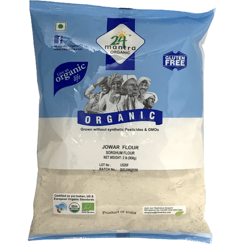 24 Mantra Organic Jowar Sorghum Flour - 2 Lb (908 Gm)