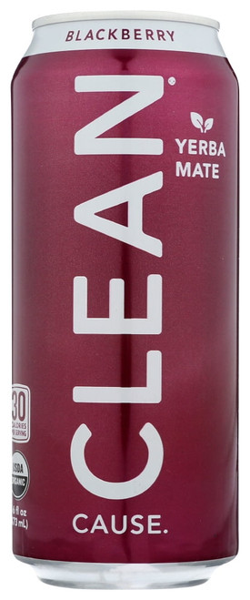 Clean Cause Yerba Mate Blackberry Clean, 16 Fl Oz