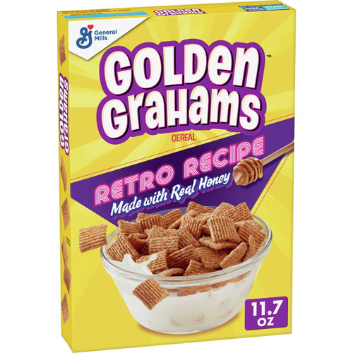 Golden Grahams, Breakfast Cereal, Graham Cracker Taste, Whole Grain, 11.7 Oz