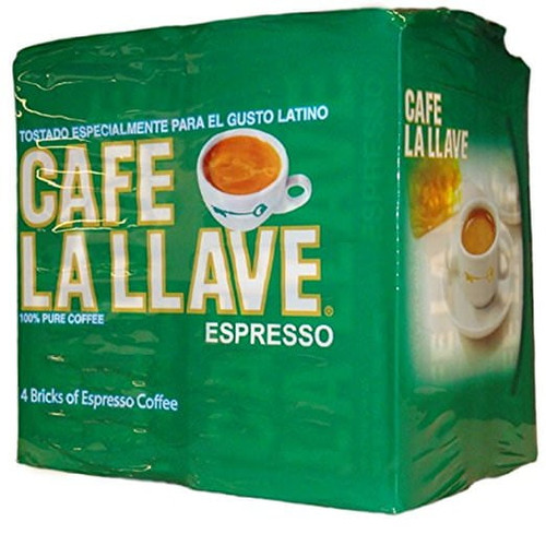 (4 Pack) Cafe La Llave Espresso Dark Roast Ground Coffee, 10 Oz