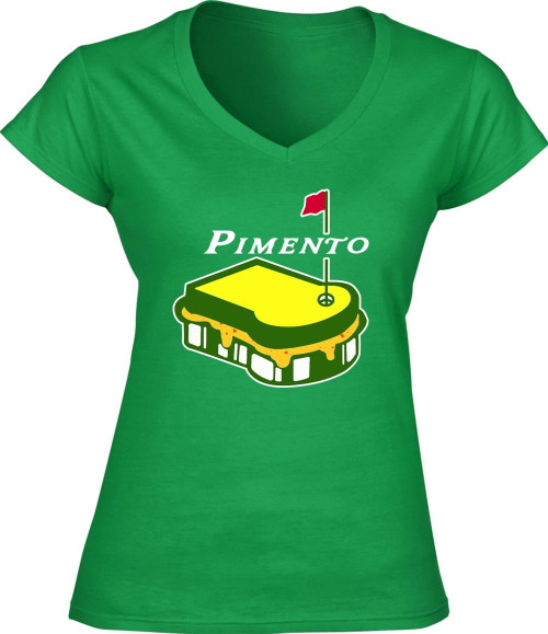 The Masters Pimento Cheese Sandwich Tiger Ladies V-neck T-shirt