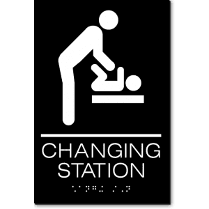 Changing Station Men Sign-black / White (4 Units)