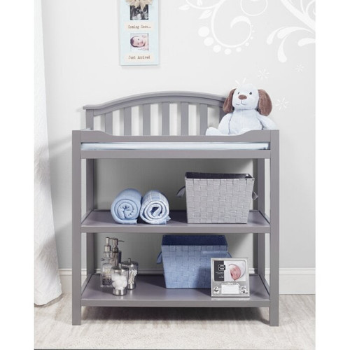 Berkley Changing Table With Pad, Gray