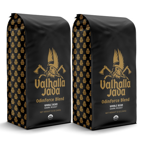 Valhalla Java Whole Bean Coffee [12 Oz.] Usda Certified Organic, Fair Trade (2-pack)