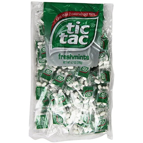 Tic Tac Freshmint Pillow Pack, 100 Count Bag (pack 5) 500 Individually Wrapped Packs Of 4 Mints Each