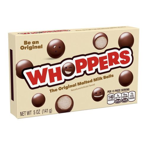 Whoppers, Malted Milk Balls Candy, Movie Snack, 5 Oz, Box