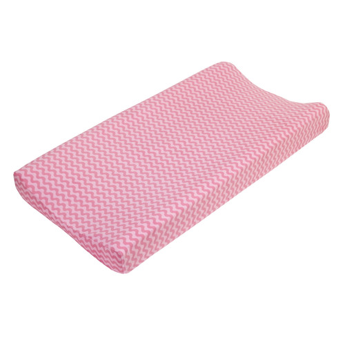 Parent's Choice Polyester Changing Pad Included Diaper Changing Pad Cover, Pink Wavy