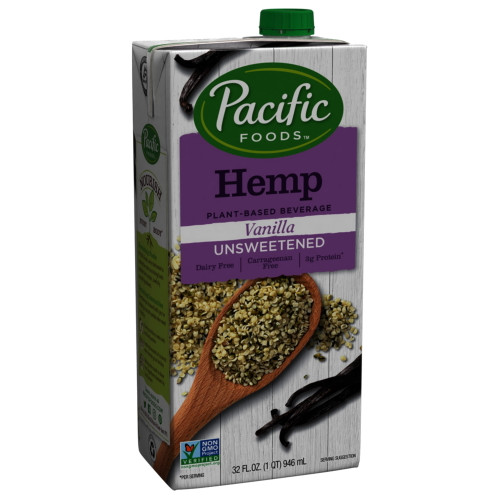 Pacific Foods Hemp Unsweetened Vanilla Plant-based Beverage, 32oz