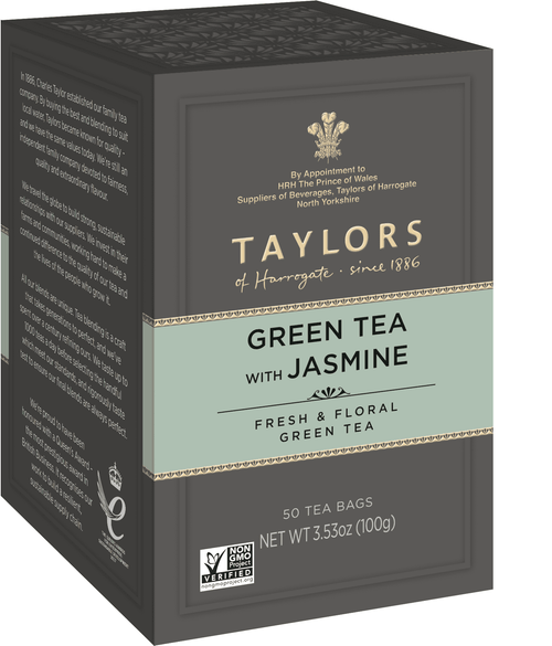 Taylors Of Harrogate Green Tea With Jasmine, 50 Tea Bags