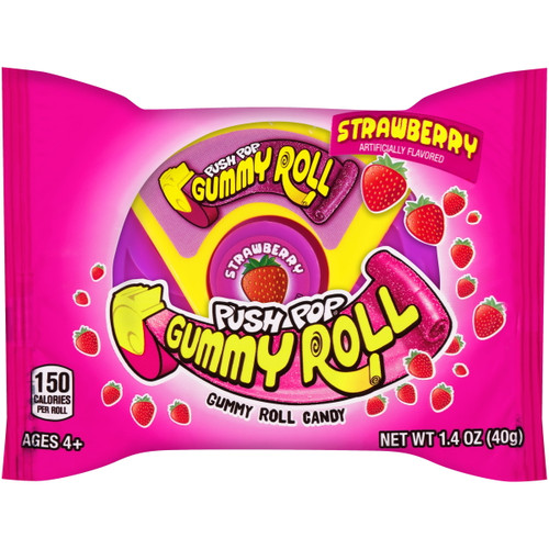 Push Pop Gummy Roll Assorted Flavors Gummy Candy