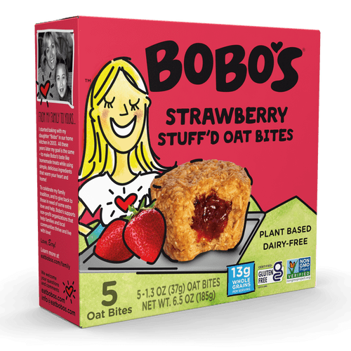 Bobo's Oat Bites, Strawberry Stuff'd, 5ct Of 1.3 Oz Bars